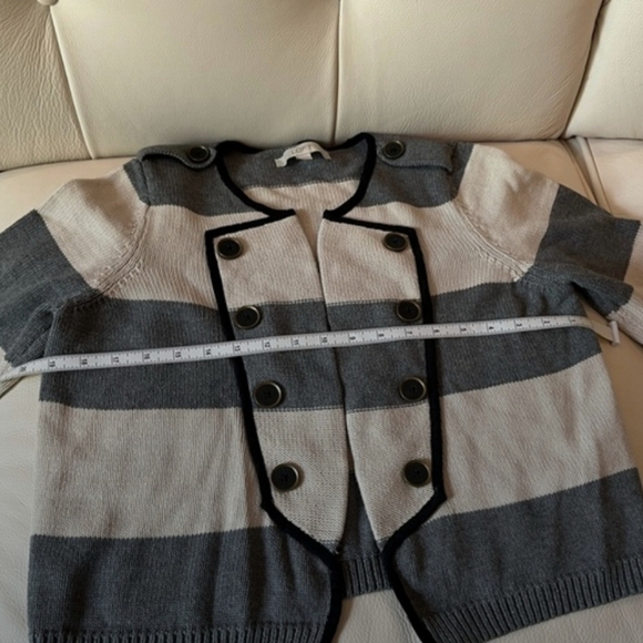 Chunky Knit Blazer Cardigan With Button Detail EUC size LP - Picture 3 of 10